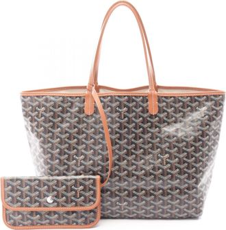 Goyard Black Brown Multi-Color Coated Canvas Leather Handbag Tote Bag (Pre-Owned)