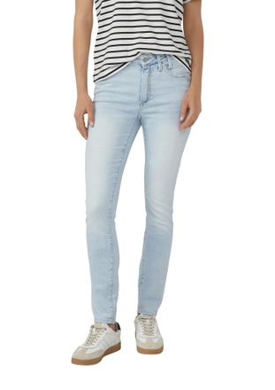 s.Oliver Skinny-fit-Jeans S.OLIVER IZABELL, Damen, Gr. 34, L&auml;nge 32, light blau, Denim/Jeans, Obermaterial: 84% Baumwolle, 14% Polyester, 2% Elasthan, skinny f