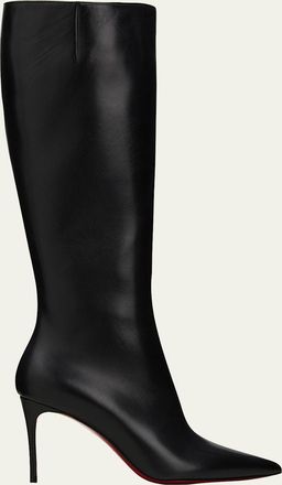 Christian Louboutin Kate Calfskin Red Sole Stiletto Knee Boots