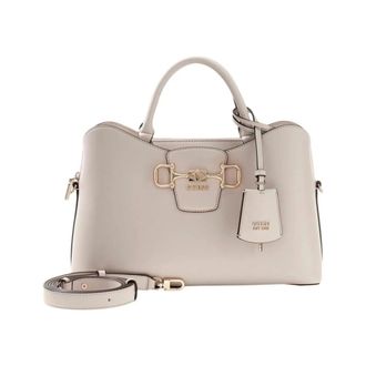Guess Handbags, female, White, Size: ONE SIZE Handbag with Zip and Multiple Pockets