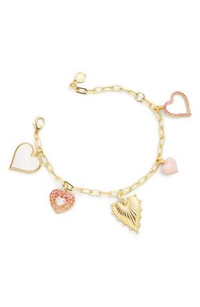 BaubleBar Emelia Charm Bracelet in Pink at Nordstrom