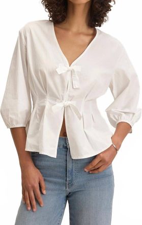 Velvet Riri V-Neck Blouse In White