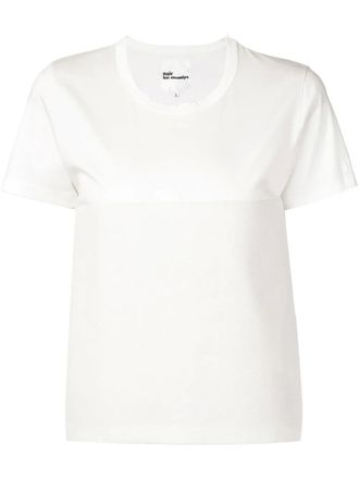 Comme Des Garçons panelled T-shirt - women - Cotton - M - White