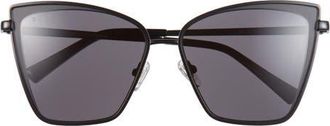DIFF Eyewear Becky 57mm Cat Eye Sunglasses in Black/Grey at Nordstrom
