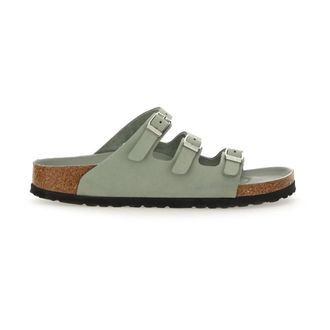 Birkenstock Sliders, female, Gray, Size: 7 US Florida Narrow Fit