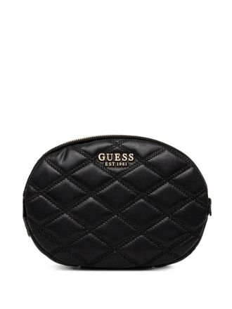 Guess Co logo-lettering crossbody bag - Black