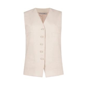 D.exterior Vests, female, Beige, Size: S Polyester Elastane Dress