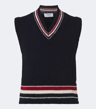 Thom Browne Chaleco de lana y mohair