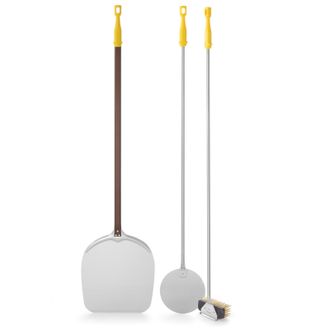 OEM Hendi - Juego De Cepillos De Horno De Aluminio Con Pala Para Voltear Pizzas Venezia 1350 Mm 3 Uds. Lilly Codroipo 617748