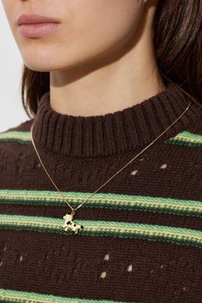 Marni Necklace With A Dog Motif Pendant, Womens, Gold