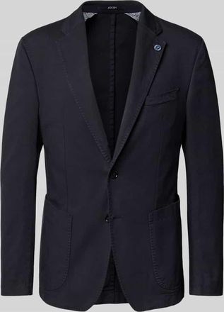 Joop Slim Fit 2-Knopf-Sakko mit Reverskragen Modell Hoverest in Marine, Größe 50