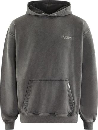Represent Owners Club Script Hoodie - Heren - Hoodies - Grijs - L - Katoen - Hoodies & sweatvesten