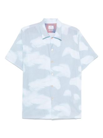 Paul Smith abstract-print shirt - men - Organic Cotton/Spandex/Elastane - S - Blue
