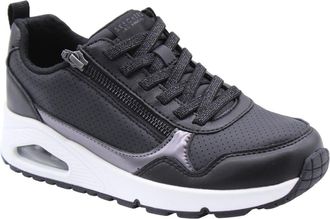 Skechers Street Womens Quarter Zip Duraleather Metallic Trim Fashion Sneaker