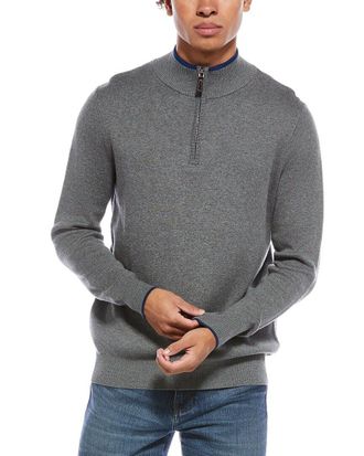 Tailorbyrd Fine Knit 1/4-Zip Sweater