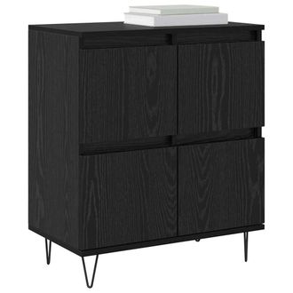 Berkfield Home Sideboard with Storage with Door Black 60 x 35 x 70 cm Engineered wood
