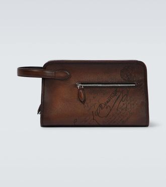 Berluti Morning Scritto leather toiletry bag