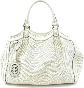 Gucci Pre-owned Handbags, female, Beige, Size: ONE SIZE Pre-owned Leather gucci-bags