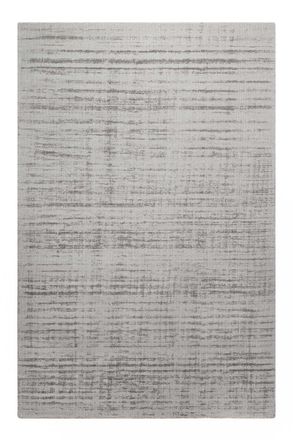 Homie Living Alfombra de pelo corto gris claro hecha a mano 110x170 cm