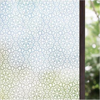 No Brand L&aacute;mina Para Ventanas De 45x200 Cm Con Estampado De Encaje Mate, Adhesivo Autoadhesivo Opaco De Adherencia Est&aacute;tica Para Privacidad En Vidrio, Ideal Pa