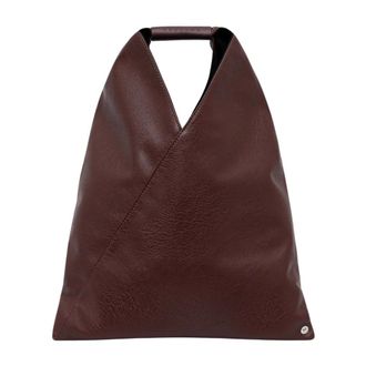 Maison Margiela Tassen, Dames, Rood, ONE Size, Leer, Japanse Tote Bag