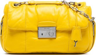 Prada Pre-owned Womens Nappa Bomber Sound Lock Chain Flap - Gold Leather - One Size