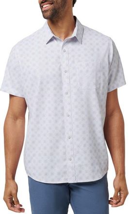 Travis Mathew Postcard Please Short Sleeve Button-Up Shirt in White at Nordstrom, Size Xx-Large