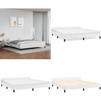 vidaXL Giroletto con Testiera senza Materasso Bianco 160x200 cm - Letto con testiera - Letto con testiera senza materasso