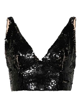 P.A.R.O.S.H. P. A.R. O.S. H. Grand Sequinned Crop Top