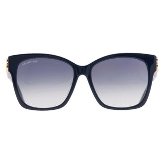 Balenciaga Blue Square Ladies Sunglasses BB0102SA 005 57
