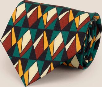 Oswin Hyde Mens Print Green Navy