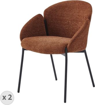 Moloo Silla de tela terracota (x2)