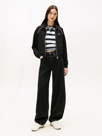 Tommy Hilfiger Mid Rise Barrel Leg Black Jeans