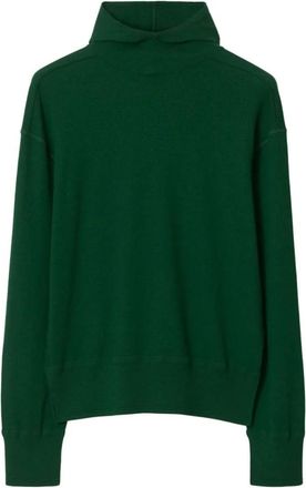 Burberry Logo-Embroidered Wool Hoodie, Size X-Large