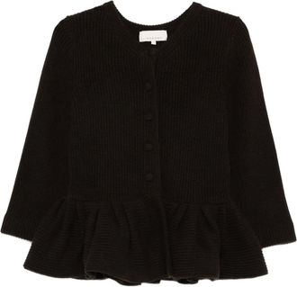Liberowe Cardigan con peplum - Marrone