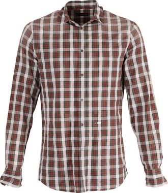 Dsquared2 Checkered Shirt with Elbow Patch in Multicolor Cotton