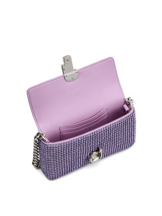 Marc Jacobs Womens The Rhinestone J Marc Logo Mini Shoulder Bag Purple >