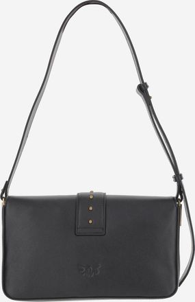 Pinko Womens Leather Shoulder Bag Black