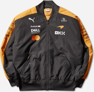 Puma Men s McLAREN RACING Replica Bomber Jacket Papaya