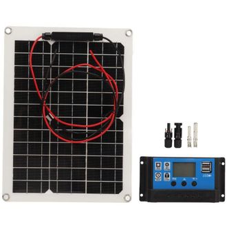 OEM Kit De Panel Solar De Alta Eficiencia Y Controlador De Carga De 15 W Cc 12 V 24 V 50 A Con Protecci&oacute;n Ip67 Para Veh&iacute;culos Recreativos (crezuo)-crezuo