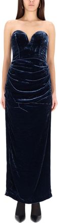 Rotate Dpp - Velvet Dress With Side Slits-Donna
