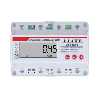 OEM Medidor De Energ&iacute;a Electr&oacute;nico Trif&aacute;sico De 4 Hilos, Pantalla Lcd Multifuncional, Control Bidireccional, 7p 3 X 230/400v, Clase 1, Montaje En Carril D