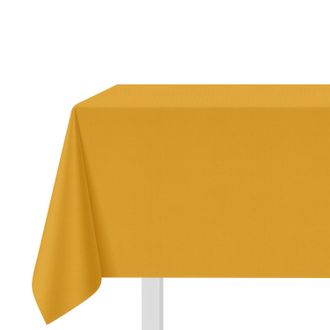 KASANOVA Tovaglia idrorepellente 140x320 cm effetto juta ocra