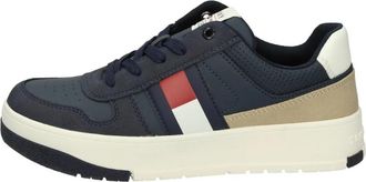 Tommy Hilfiger Sneakers Bassa - Dames - Sneakers - Blauw - 39 EU - Leer - Schoenen