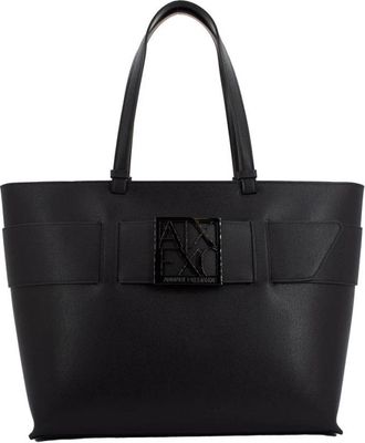 A|X Armani Exchange Susy Shopping M - Dames - Shoppers - Zwart - ONE Size - Leer - Tassen