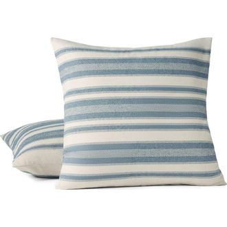 Coyuchi Serrano Organic Cotton Throw Pillow Cover in Twilight Blue at Nordstrom
