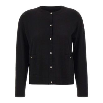 Elena Miro Truien & Vesten, Dames, Zwart, S, Viscose Blend Cardigan