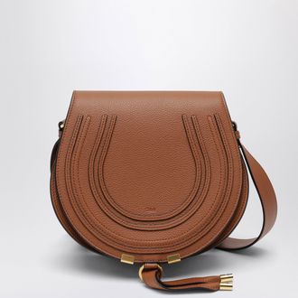 Chlo&eacute; Brown Saddle Marcie bag in grained leather