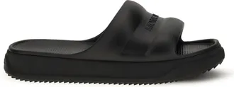 Moncler Womens Slide Sandals Altive Black Rubber