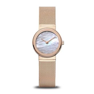 Bering Dameshorloge Classic 26 mm Armband Roestvrij Staal Ros&eacute;goud Glanzend 10126-366 - Dames - Horloges - Geel - ONE Size - Accessoires